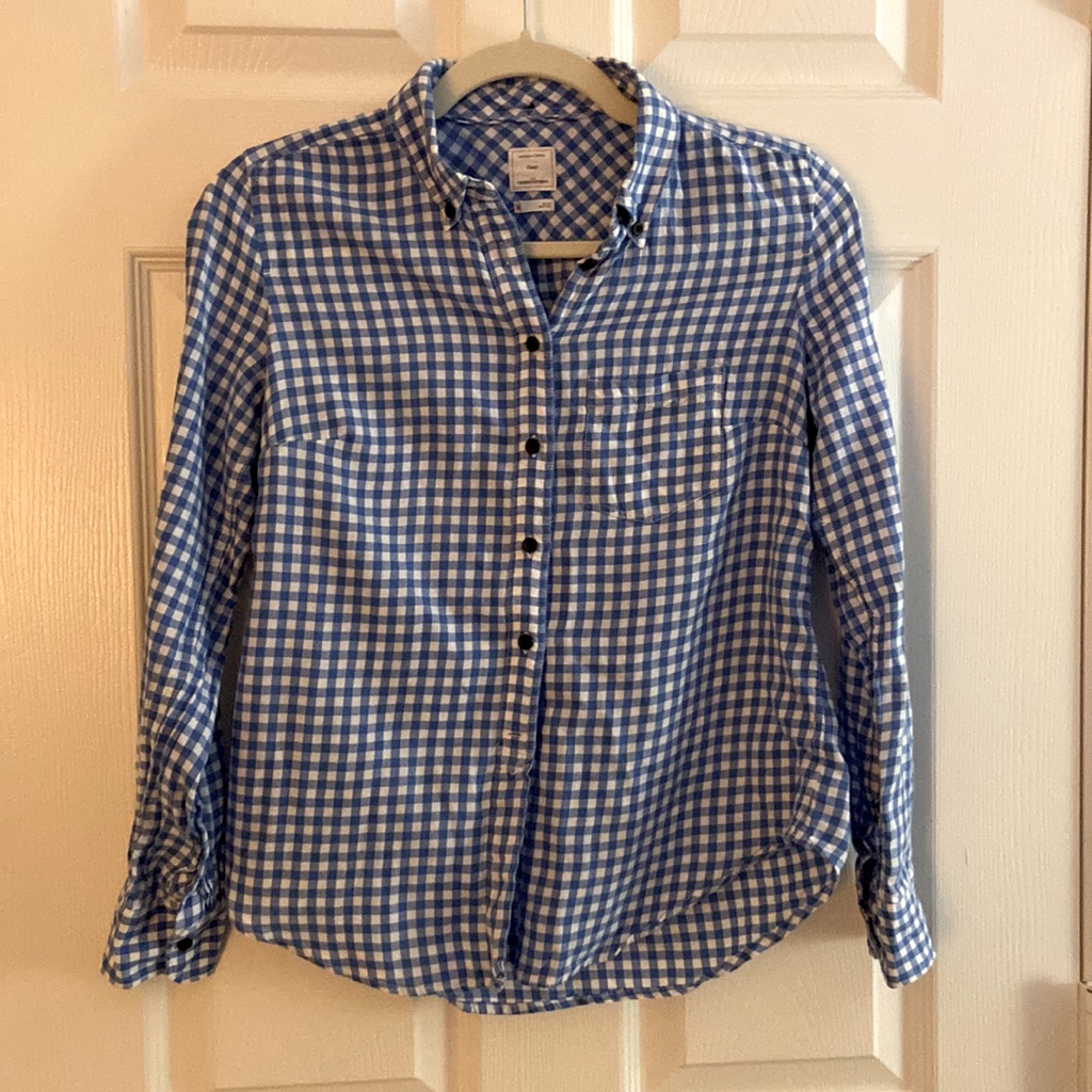 Gap, Gingham, Button Down, Xs